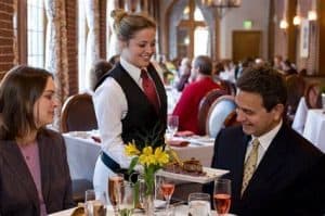 Host or server in a restaurant: