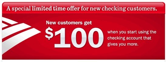 $100 Bonus – Checking Account