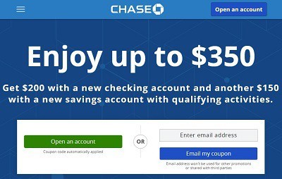 $350 Bonus for new Checking and Savings Accounts