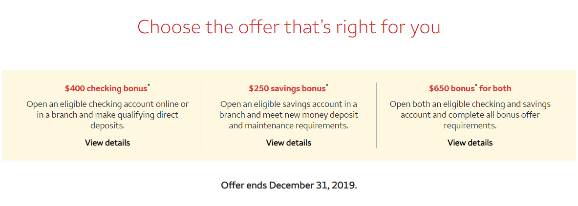 $650 Wells Fargo Checking account bonus