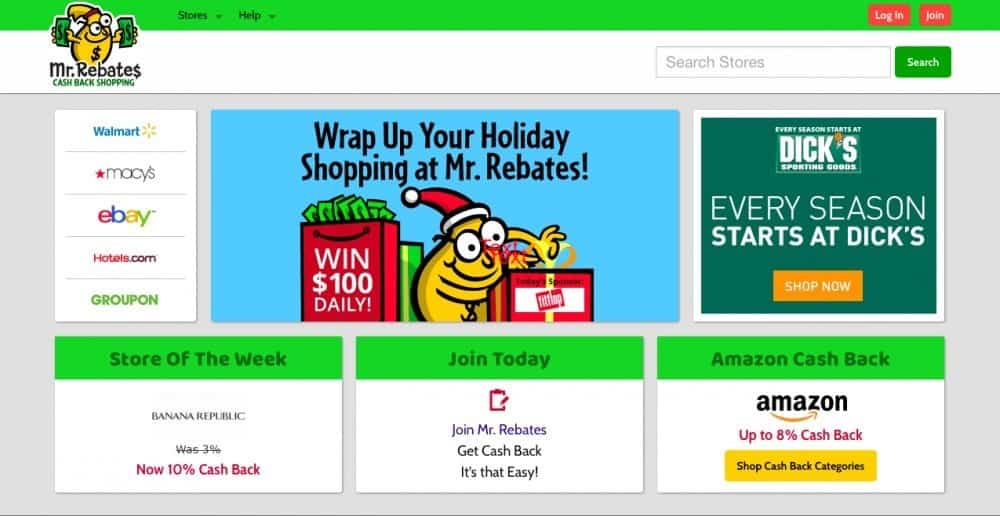 Cash back website