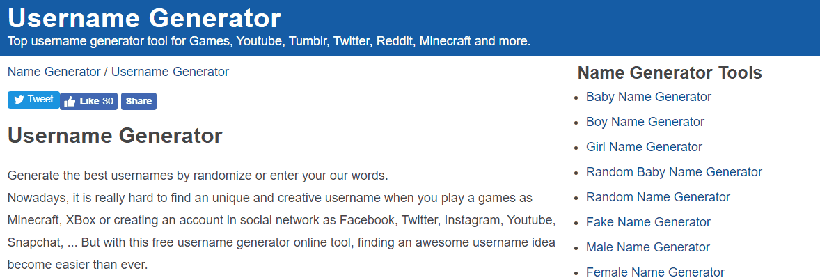 Username Generator