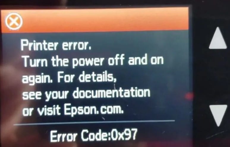 About Epson Printer Error Code 0x97
