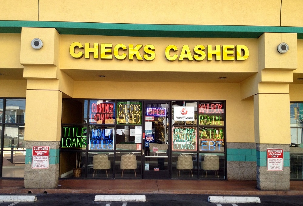 Cashing Check at Stores