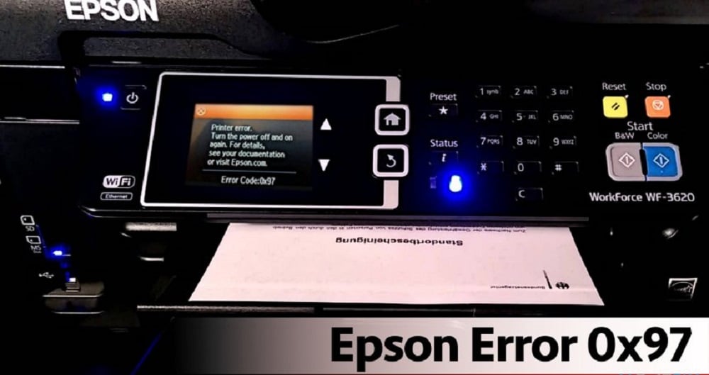 Epson Error Code 0x97