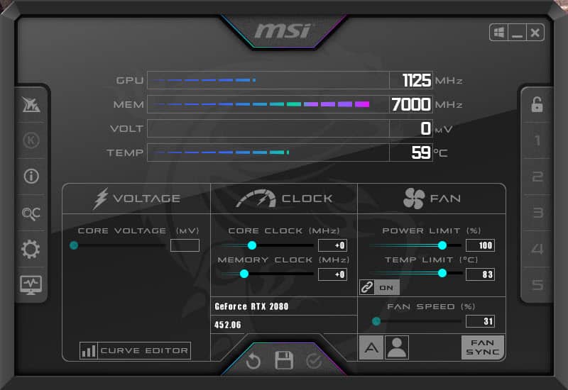 MSI-Afterburner overview