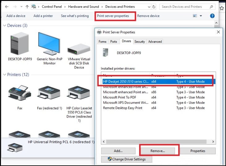 Reinstalling the Printer Drivers