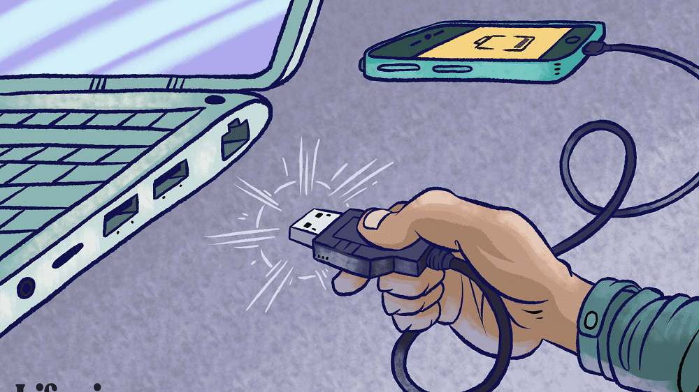 Unplugging and Plugging In Printer Cable