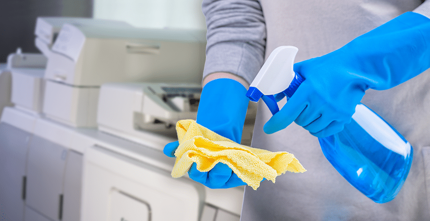 Using Wet Tissue to Clean the Printer