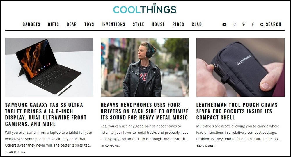 Cool Things Homepage