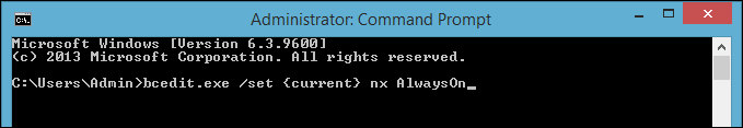 DEP-always-on-command