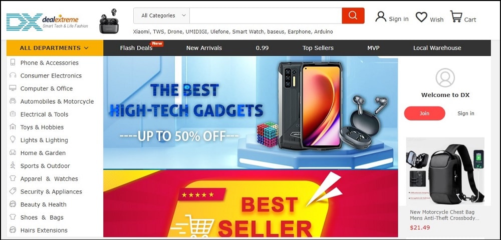DealeXtreme Homepage