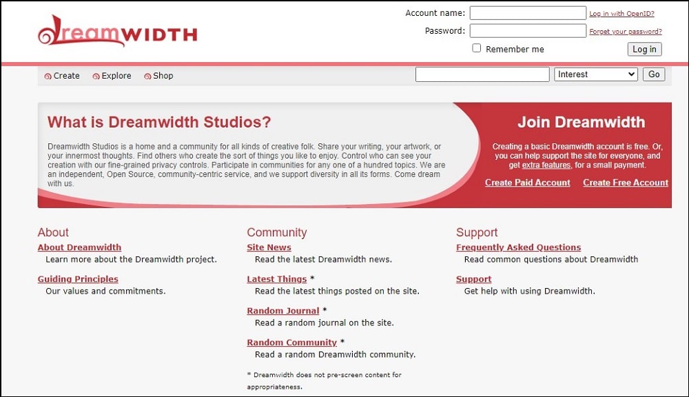 Dreamwidth overview
