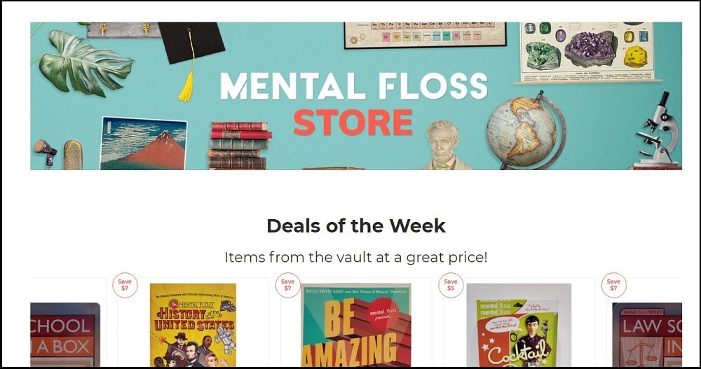 Mental Floss Store Homepage