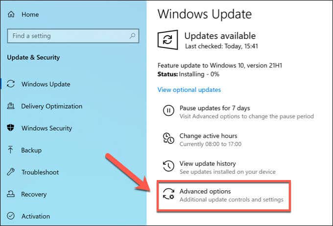 Open-Update-Advanced-Options