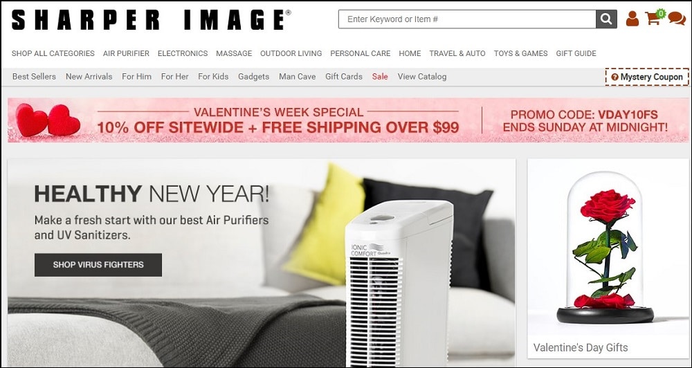 Sharper Image Homepage