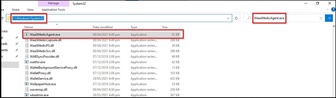 WaasMedicAgent on the search box