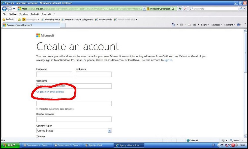 Creating A New Microsoft Account