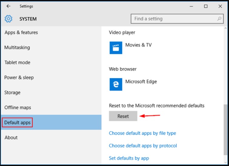 Resetting Default Programs