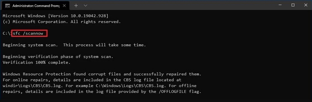 Running System File Checker and Check Disk on Windows 10