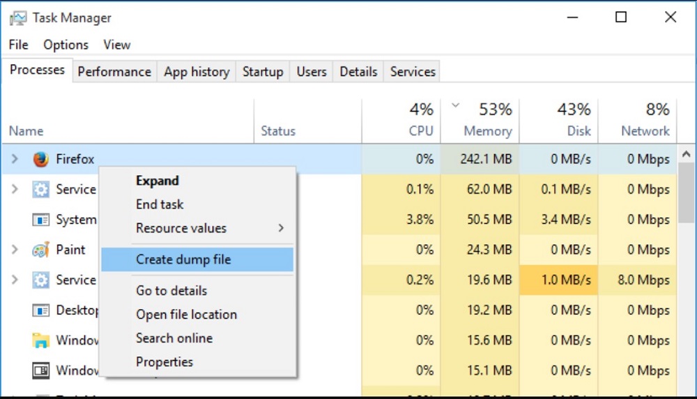 Creating Dump Folder