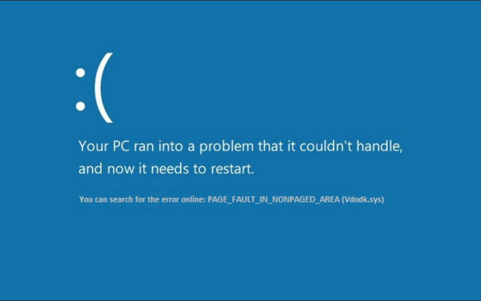 PAGE_FAULT_IN_NONPAGED_AREA Error