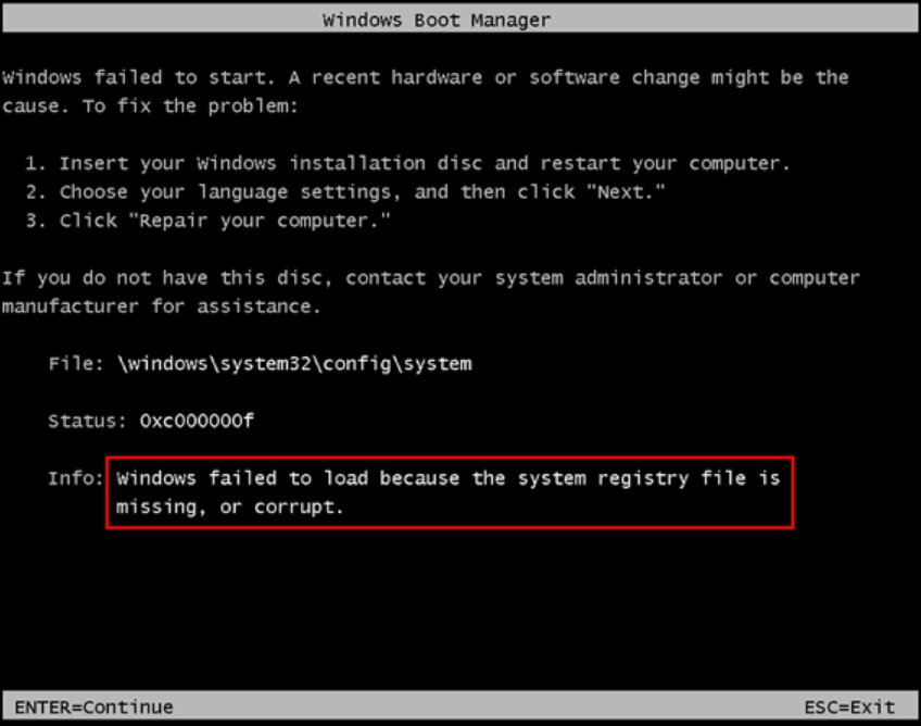 Repairing Corrupted Files from System Registry