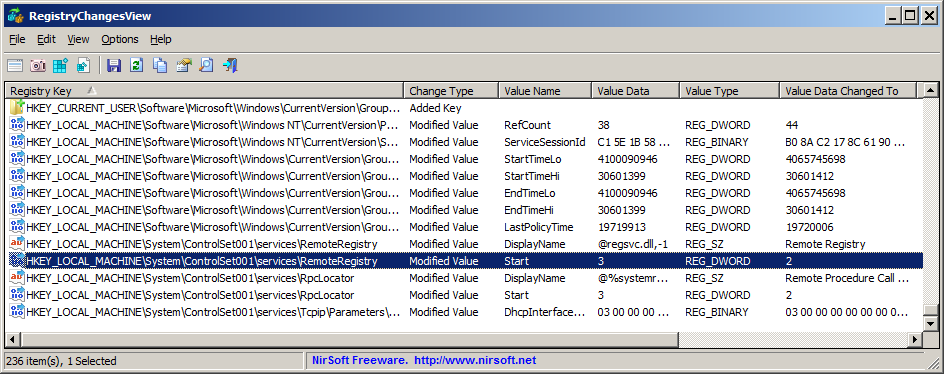 Scanning Windows Registry