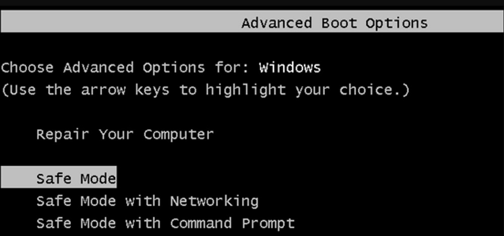 Windows in Safe Mode