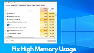 High Memory Usage Windows 10