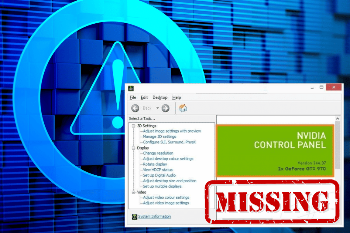 NVIDIA Control Panel Missing