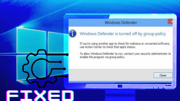 Windows Defender Blocked By Group Policy