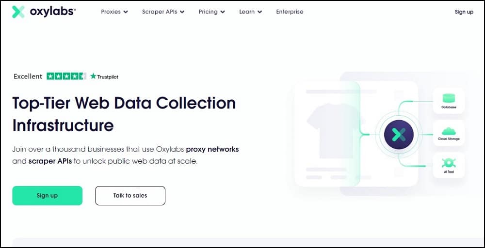 Oxylabs Homepage