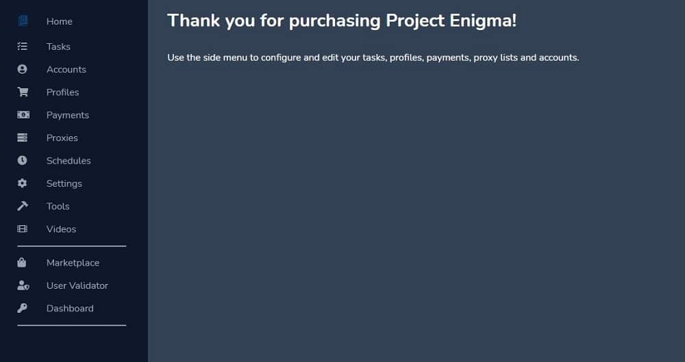 Project Enigma Homepage