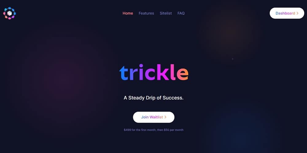 Trickle Homepage