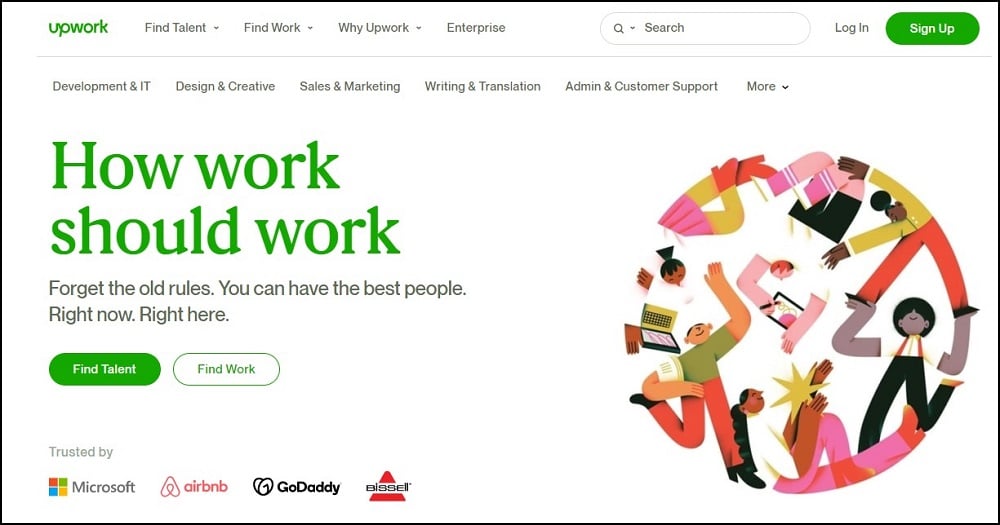 UpWork Homepage