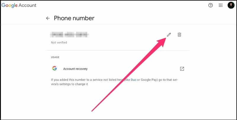 Click the edit option and you will be able to remove phone number that had been used to verify your old Gmail account