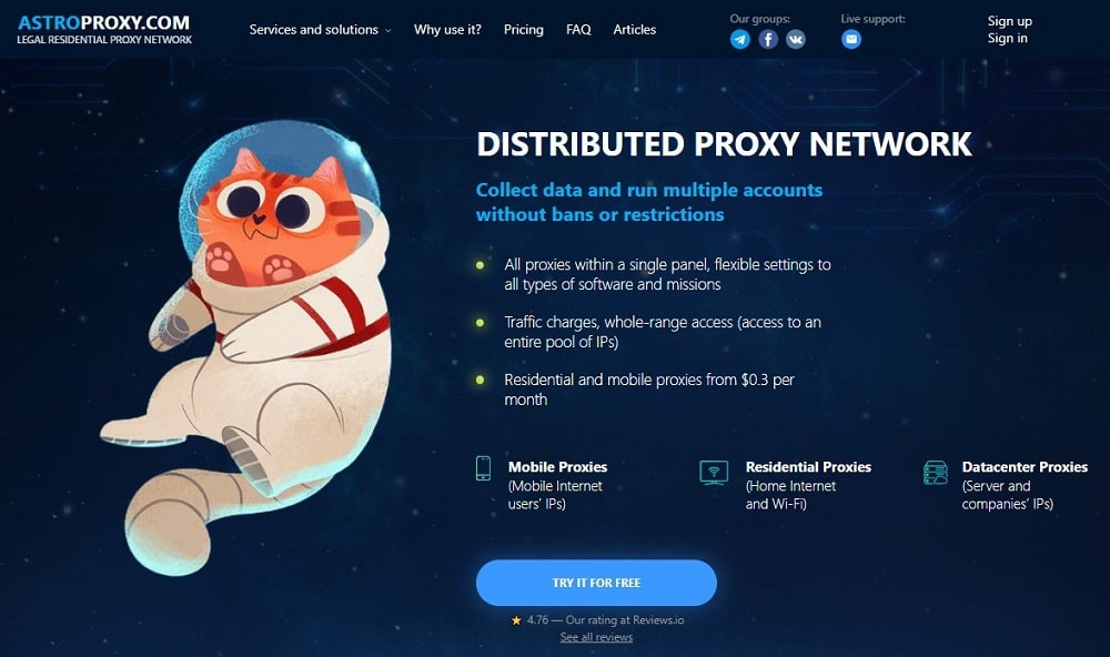 Astroproxy Homepage