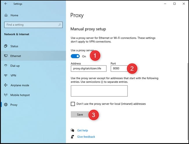 Press Save to apply your settings
