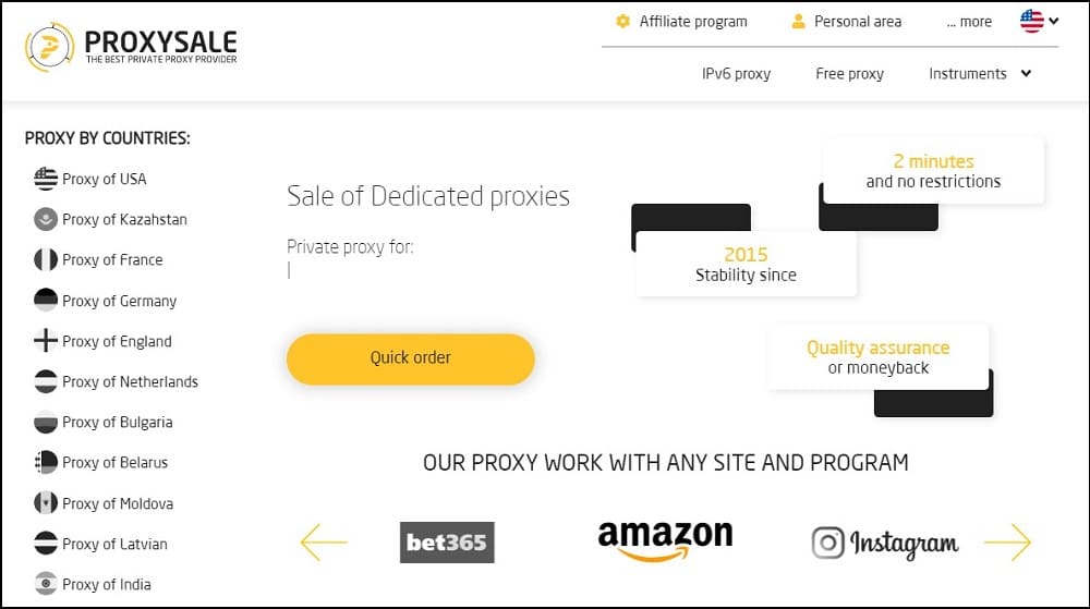 Proxy-Sale Homepage