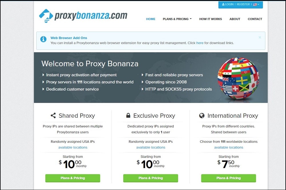 ProxyBonanza Homepage