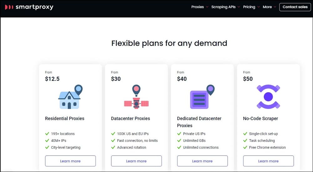 Smart Proxy Plan and Price