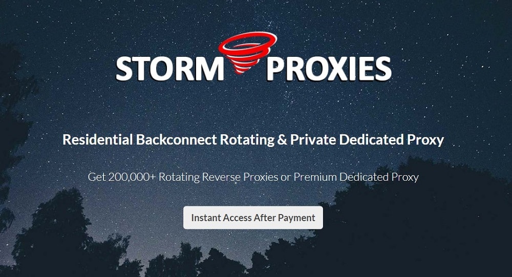 Stormproxy Homepage